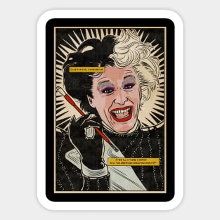 cruella de vil Sticker